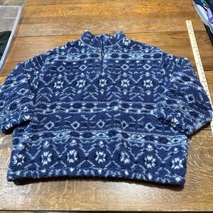 44 North women’s Blue Patterned fleece pullover sz 2XL GSB